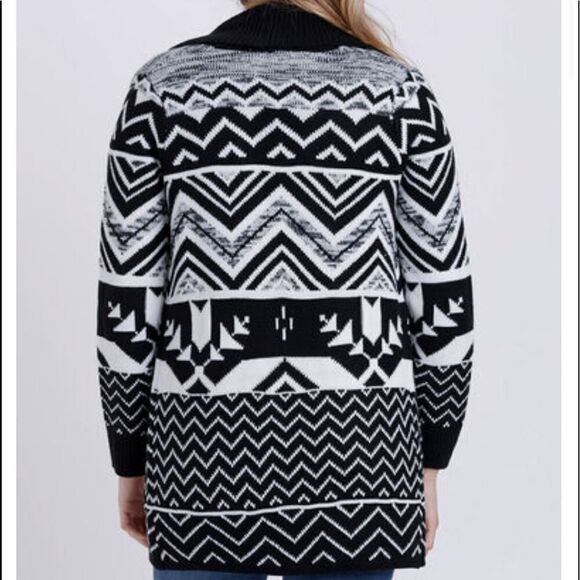 WAREHOUSE One Geometric Long Sleeve Cardigan Size Extra Small - Picture 16 of 16